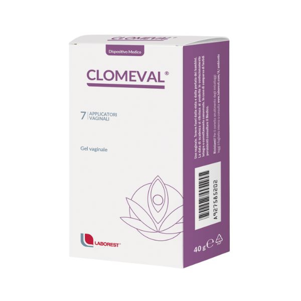 Clomeval Gel Vaginale Per Infezioni Prurito E Bruciore Tubo 40Gr   7 Applicatori