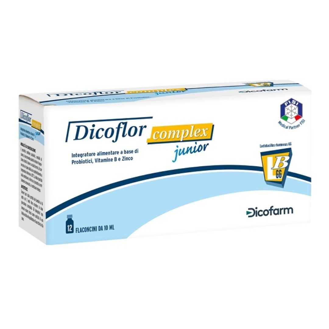 Dicoflor Complex Junior Integratore Alimentare per Bambini 12 Flaconi Da 10 ml