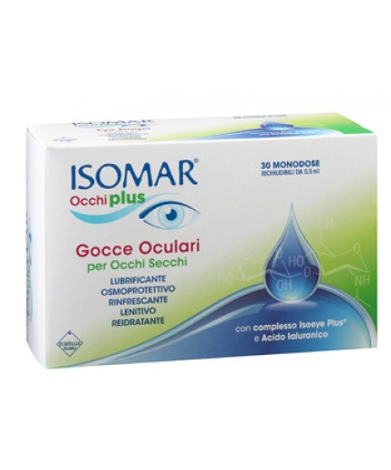 Isomar Occhiplus Ai 0,25% Gocce Oculari per Occhi Secchi 30 Flaconi da 0,5ml