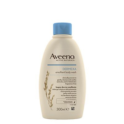 Aveeno Dermexa Bagno Doccia Emolliente - Detergente per pelle secca a tendenza acneica 300 ml
