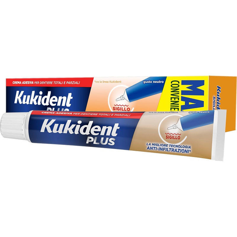 Kukident Plus Sigillo Crema Adesiva Anti Infiltrazioni 57 g