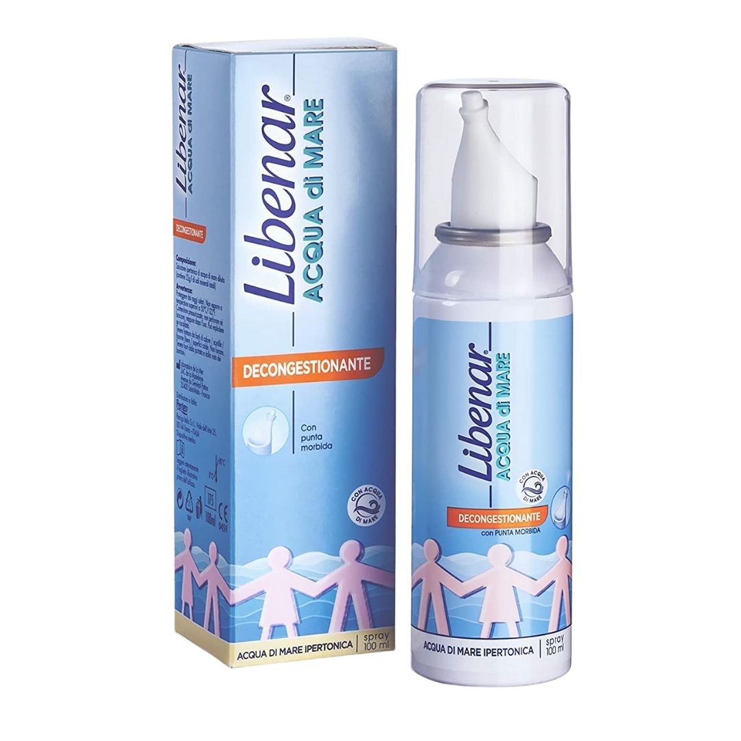 Libenar Acqua di Mare Spray Nasale Ipertonica Decongestionante 100 ml