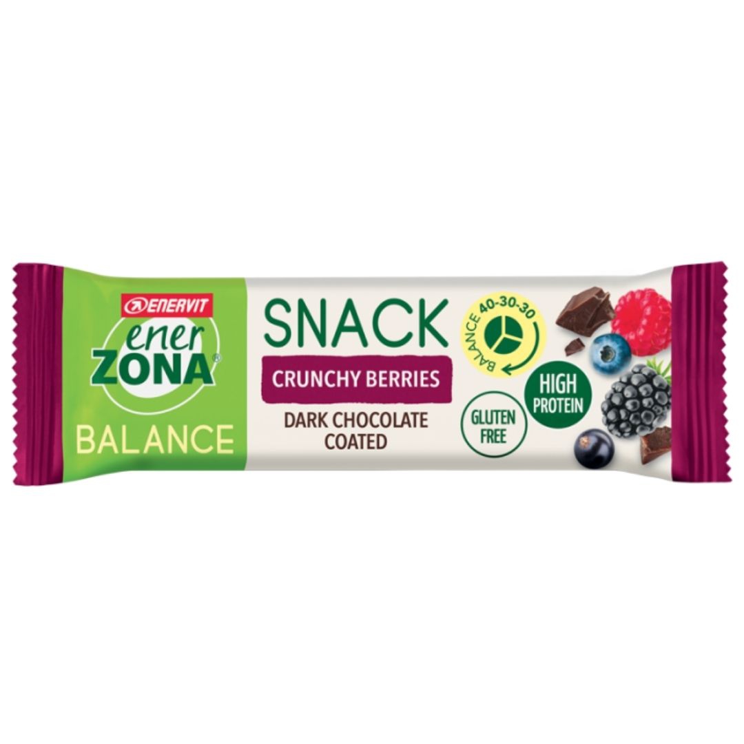 Enerzona Snack Cherry Barretta al Cioccolato Fondente e Frutti di Bosco 33 gr.