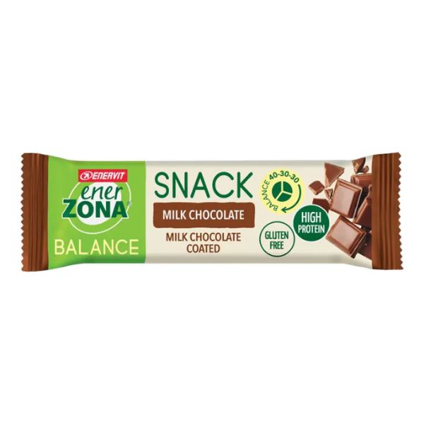 Enerzona Snack Milk Choco Barretta Ricoperta di Cioccolato al Latte 33 gr.