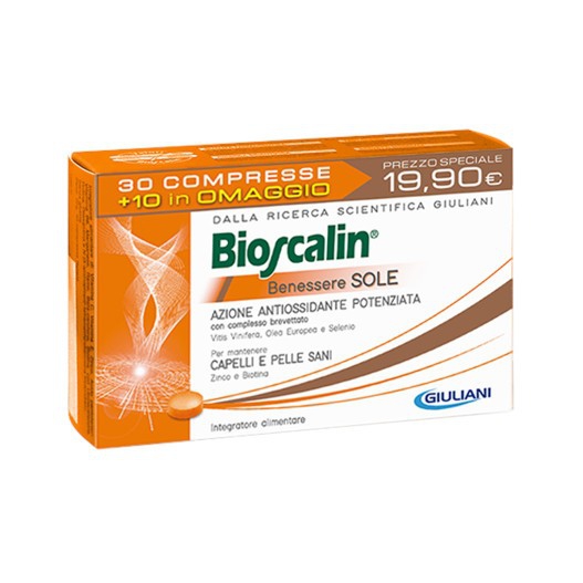 Bioscalin Benessere Sole Azione Antiossidante Integratore 30 + 10 Compresse