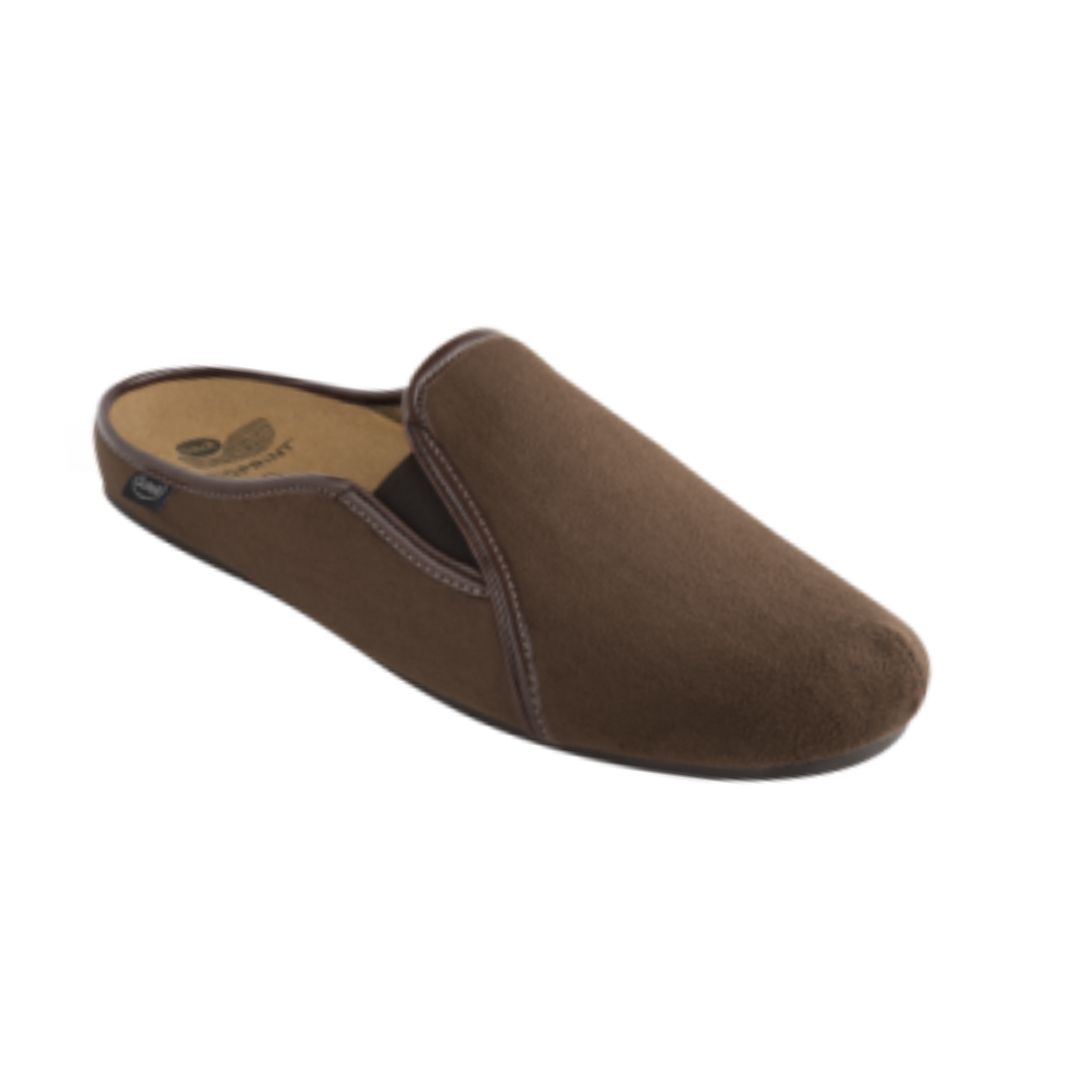 Dr. Scholl's Pantofola Uomo in Microfibra Marrone 45