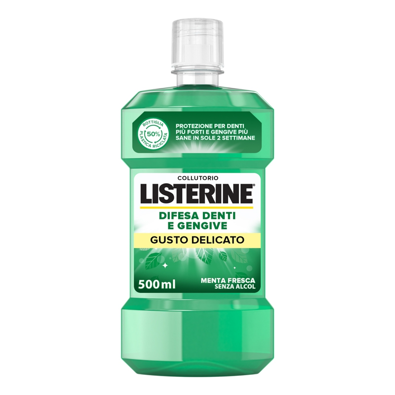 Listerine Difesa Denti e Gengive Collutorio  Gusto Delicato Menta 500 ml