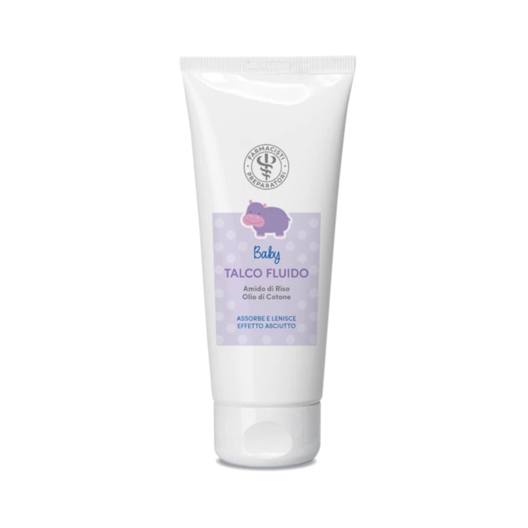 Unifarco Baby Talco Fluido con Amido di Riso e Olio di Cotone 100 ml