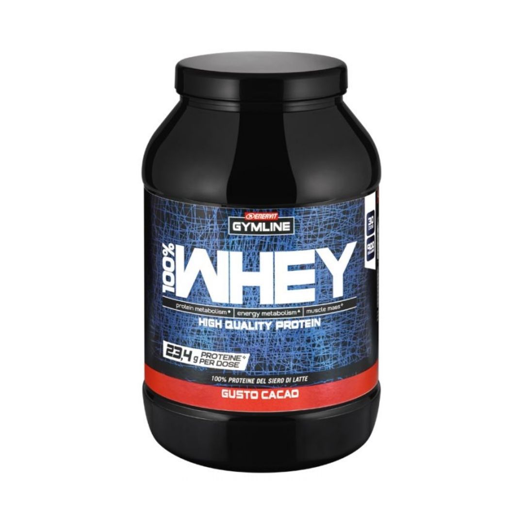 Enervit Gymline 100% Whey Protein Cacao Proteina Istantanea e Vitamina B6 900 g