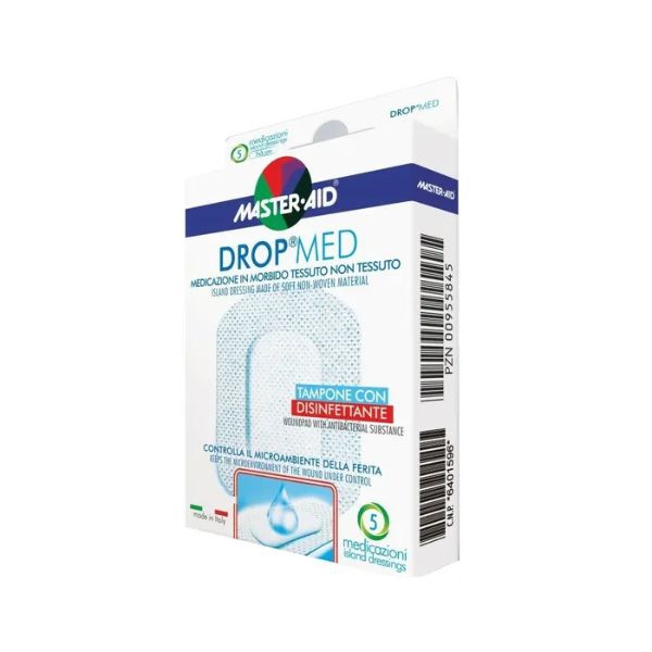 M-aid Drop Med Medicazione Compressa Dermoattiva Ipoallergenica 5 pezzi 10x8