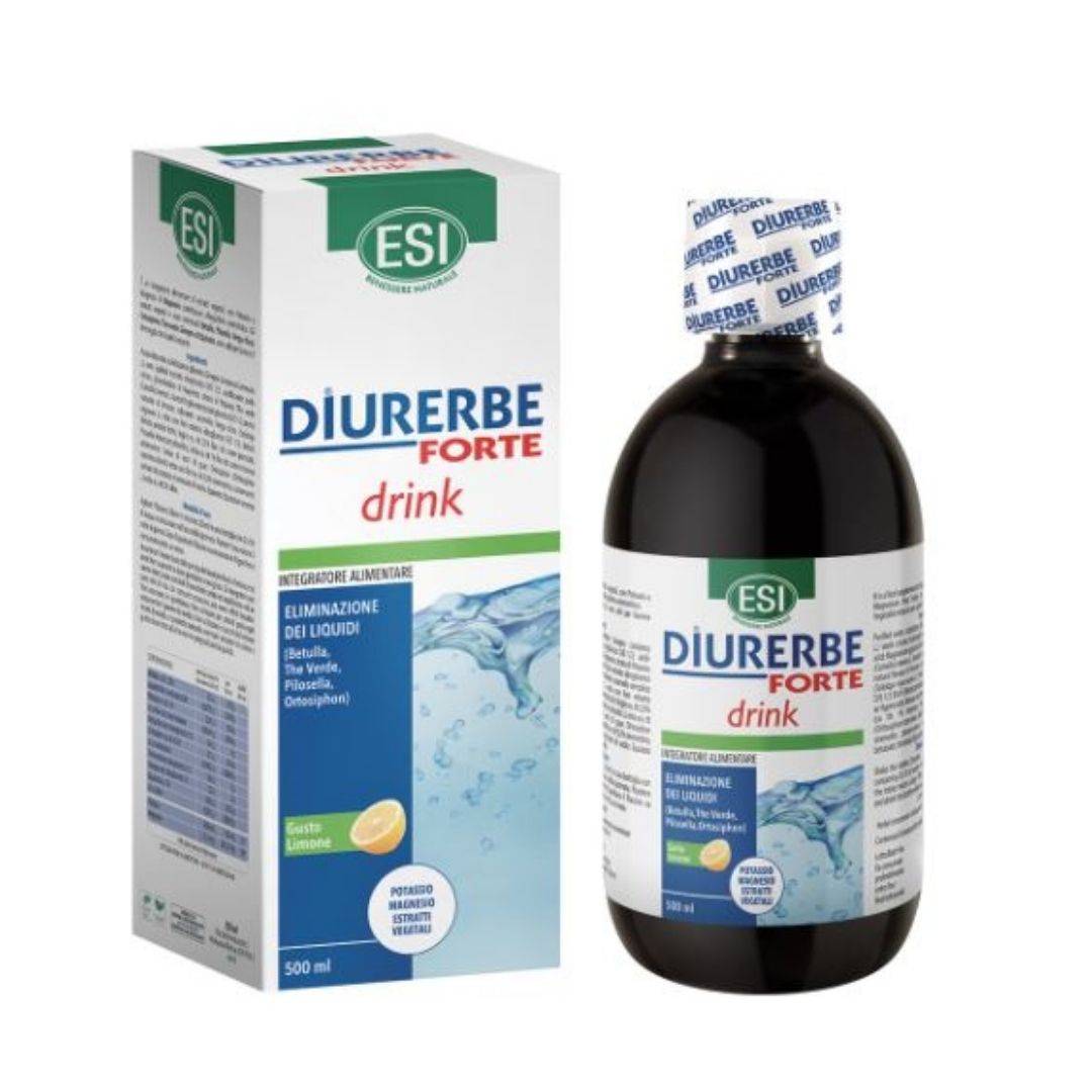 Esi Diurerbe Forte Drink Integratore Alimentare Diuretico Gusto Limone 500 ml