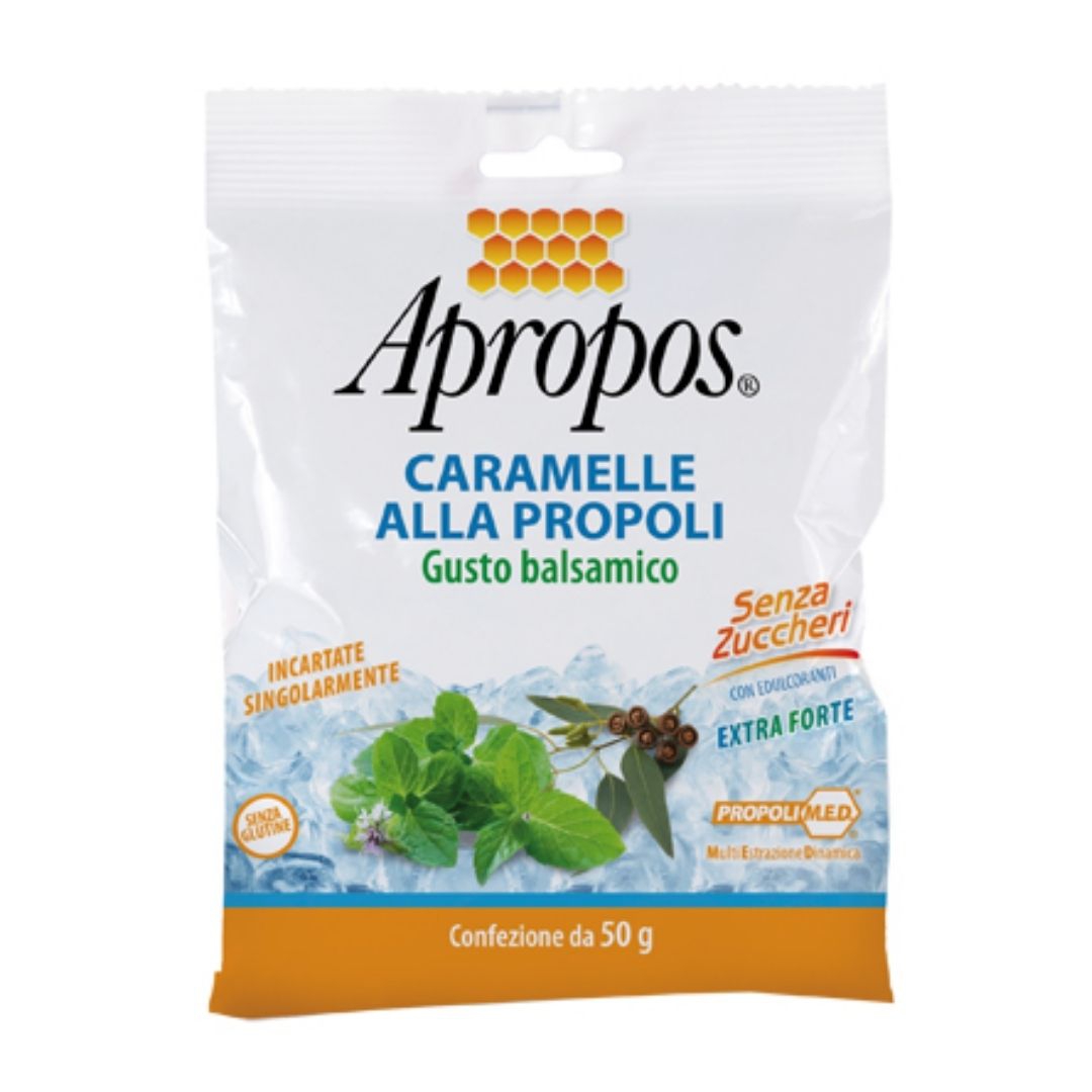 Apropos Caramelle Dure Alla Propoli Balsamiche Senza Zucchero 50 G