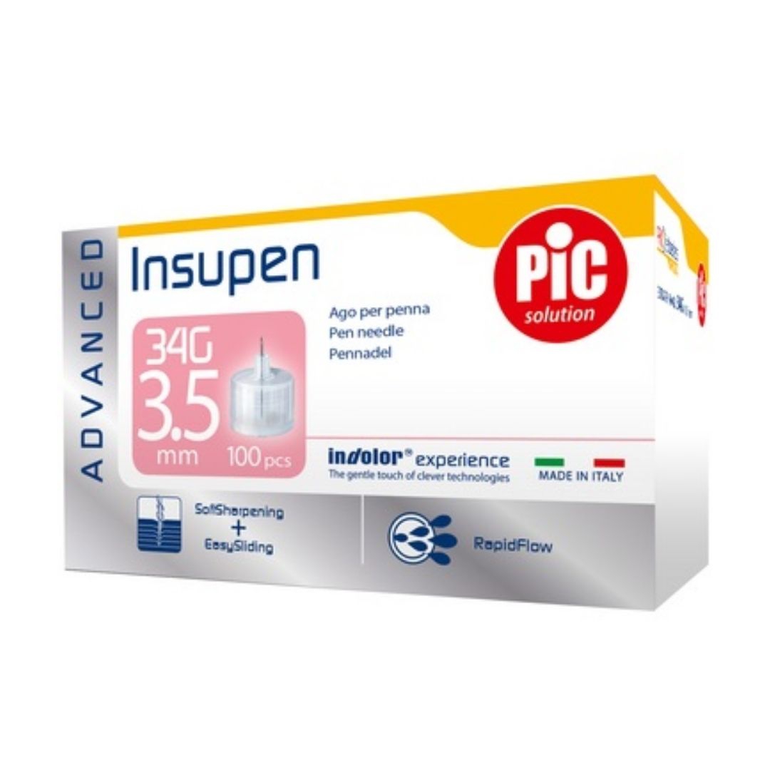 Pic Ago Penna Insulina Pic Insupen Advance 34 g x 3,5 mm 100 Pez