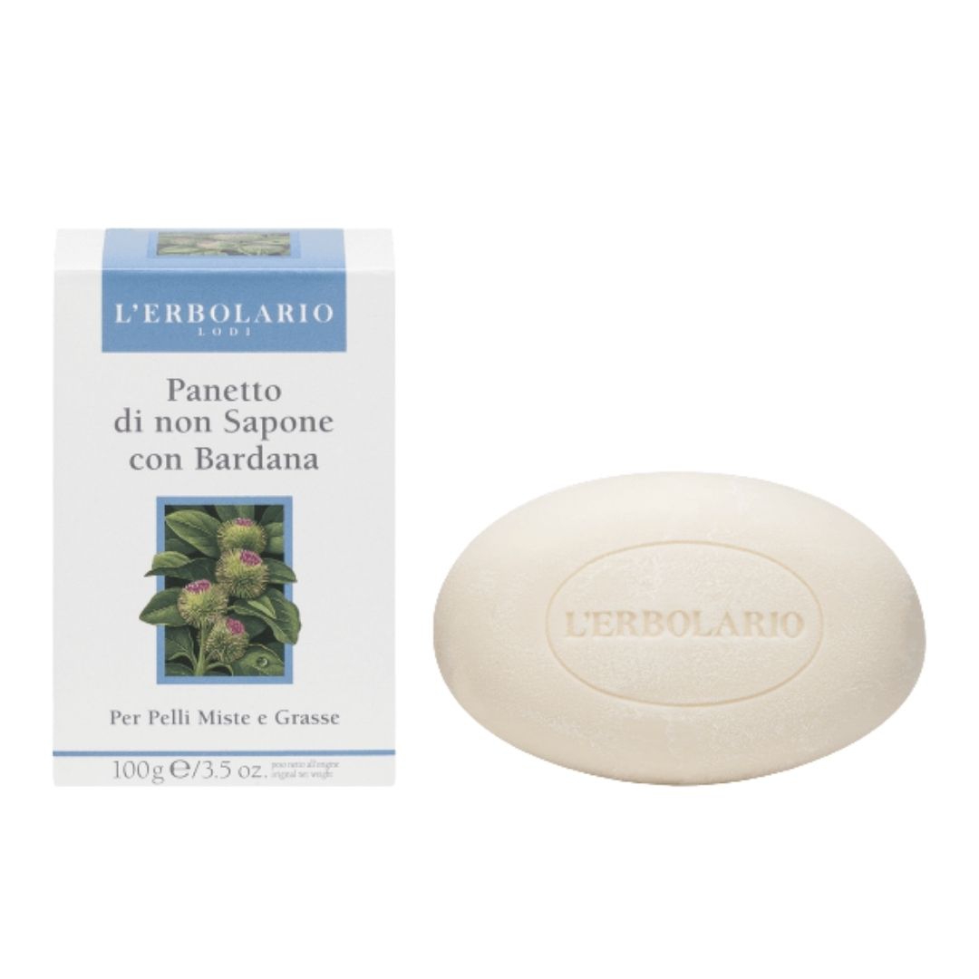 L'erbolario Panetto Di Non Sapone Alla Bardana per Pelli Miste e Grasse 100 G