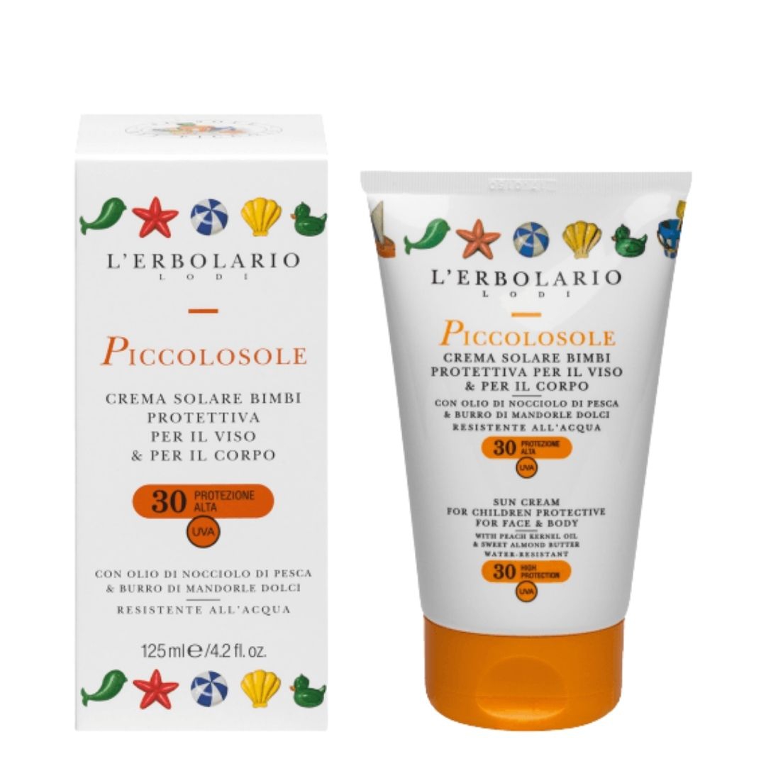 L erbolario Piccolosole Crema Solare Protezione Alta per Bambini Spf30 125ml