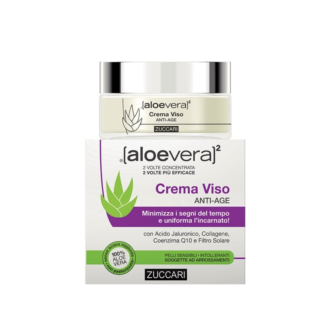 Zuccari Aloevera2 Crema Viso Antiage per Pelli Sensibili 50 ml