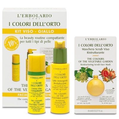 L'erbolario I Colori Dell'orto Cofanetto Viso Giallo Crema+Maschera+Detergente