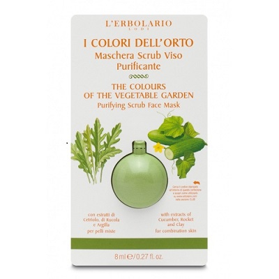 L'erbolario I Colori Dell'orto Verde Maschera Scrub Viso Purificante 8 ml