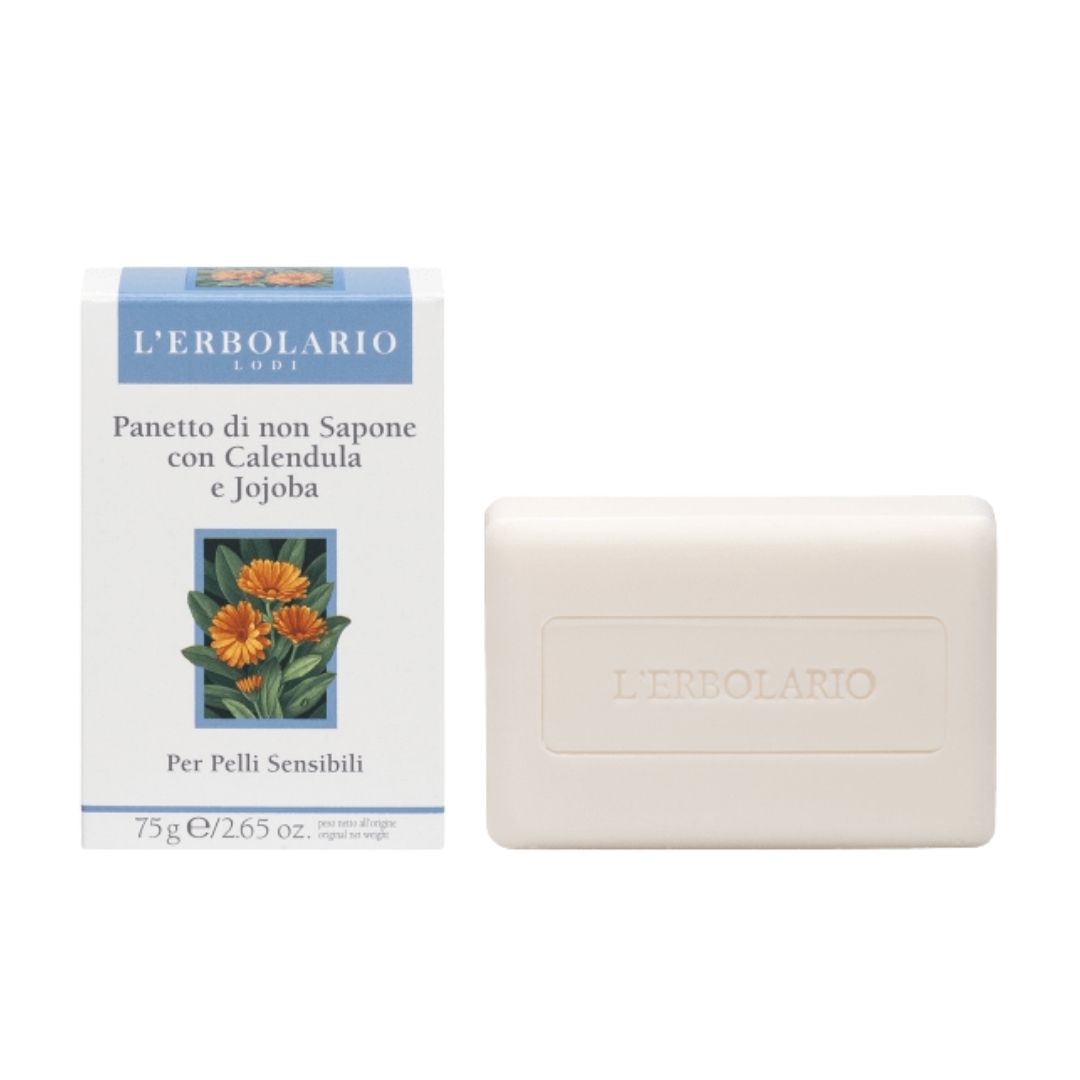 L erbolario Panetto Di Non Sapone Alla Calendula E Jojoba Pelli Sensibili 75 G