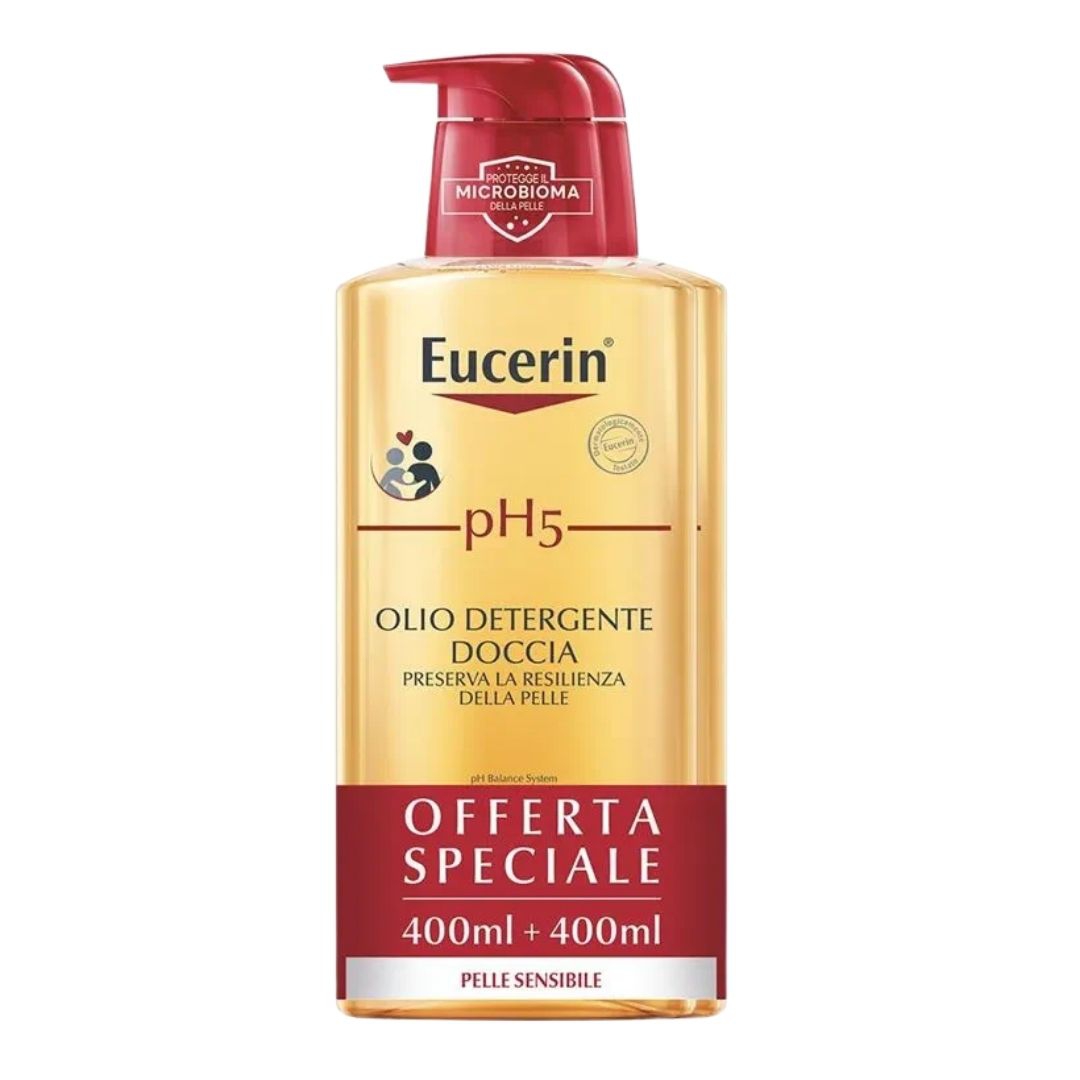 Eucerin Ph5 Olio Detergente Doccia per Pelle Sensibile 2 x 400 ml