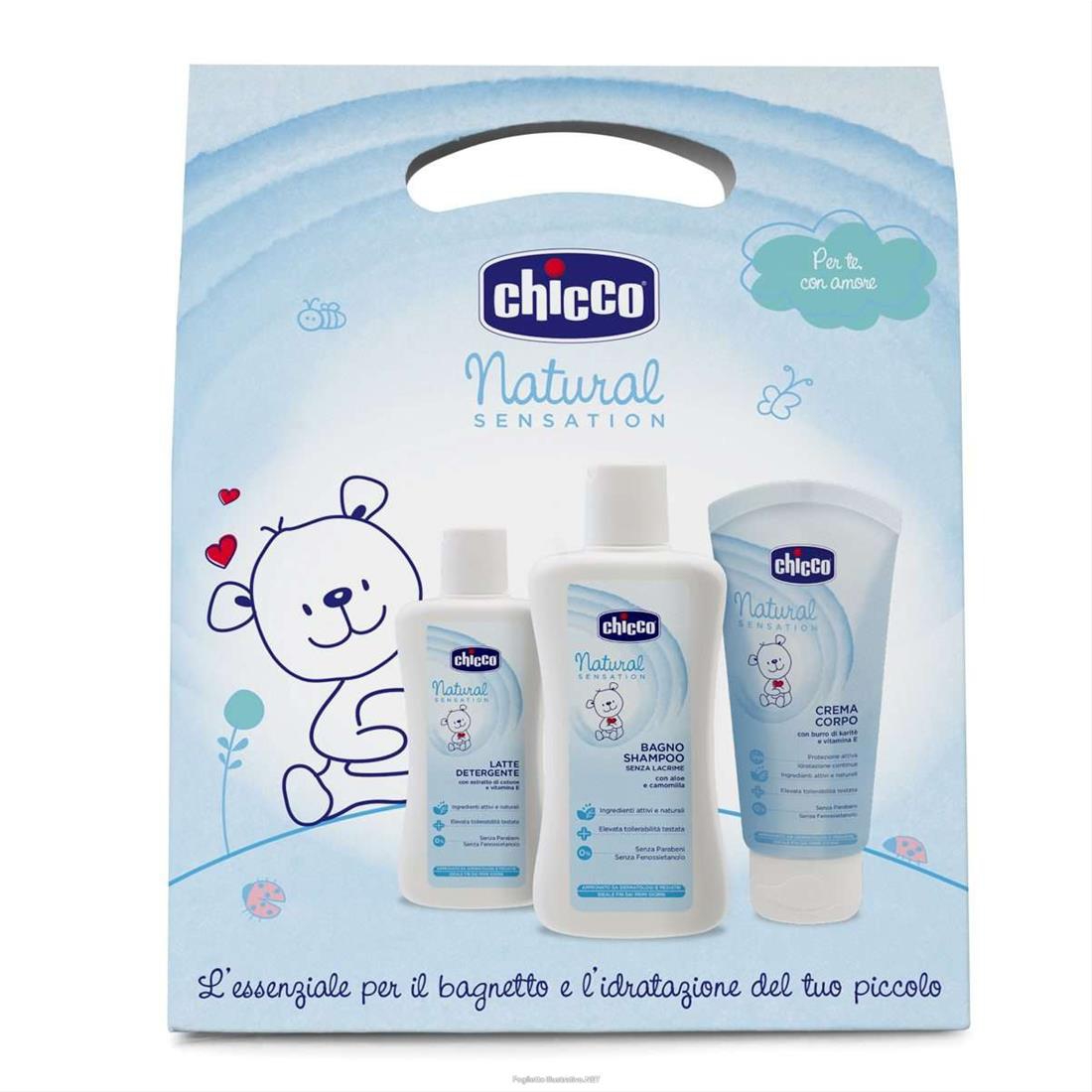 Chicco Cosmesi Natural Sensitive Trial Set per l'Igiene del Bambino