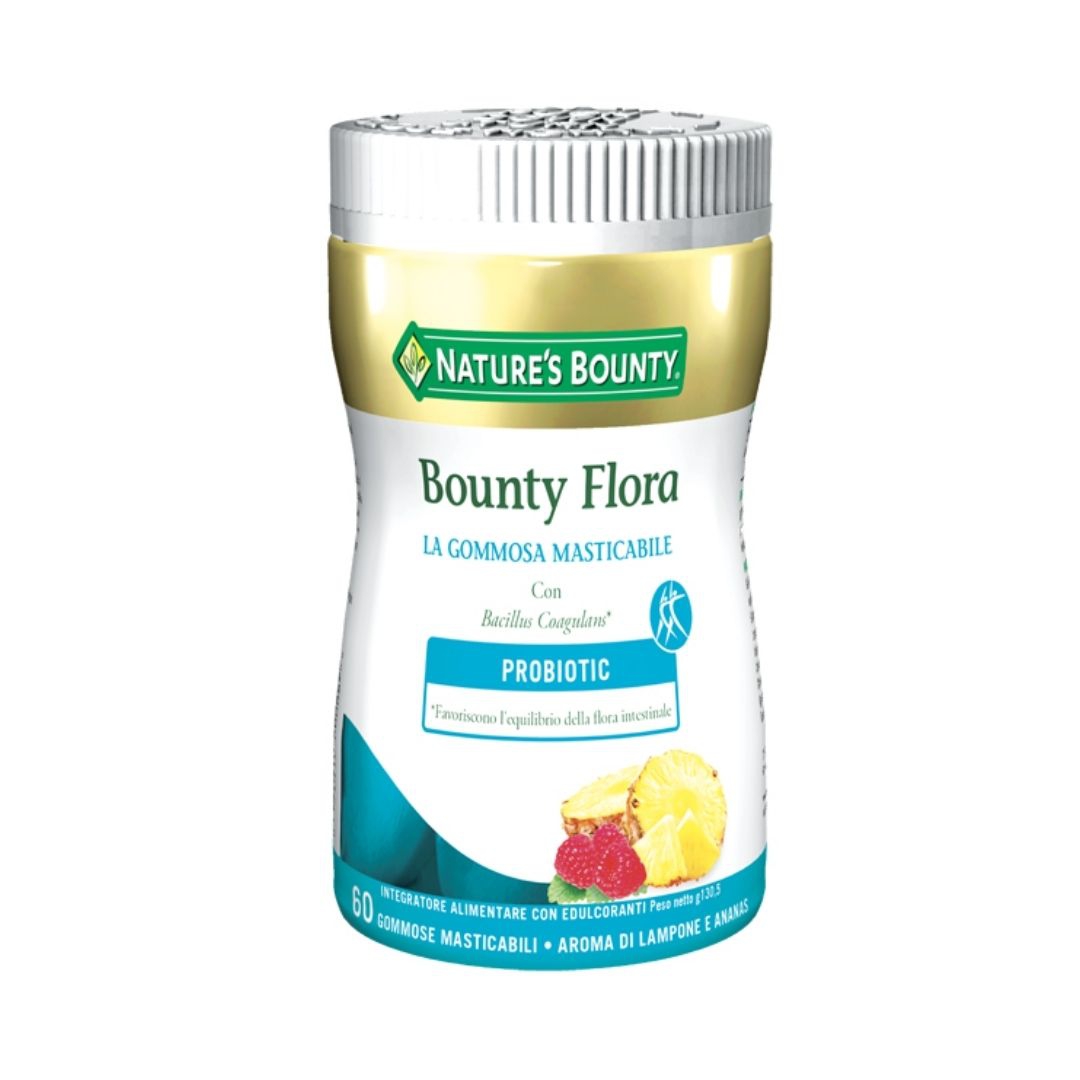 Nature's Bounty Flora Integratore di Probiotici 60 Gommose Masticabili