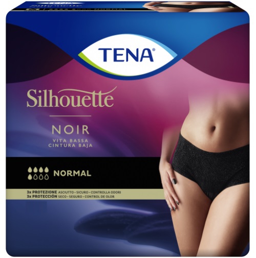 Tena Silhouette Noir Normal Asciutto Sicuro Taglia M 10 Pezzi