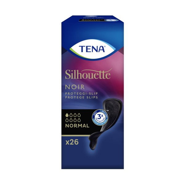 Tena Silhouette Noir Normal Proteggi Slip Nero Incontinenza Leggera 26 Pezzi
