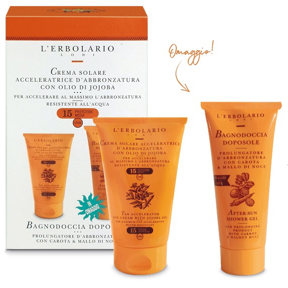 L'erbolario Cofanetto Crema Solare Corpo Acceleratrice d'Abbronzatura SPF 15