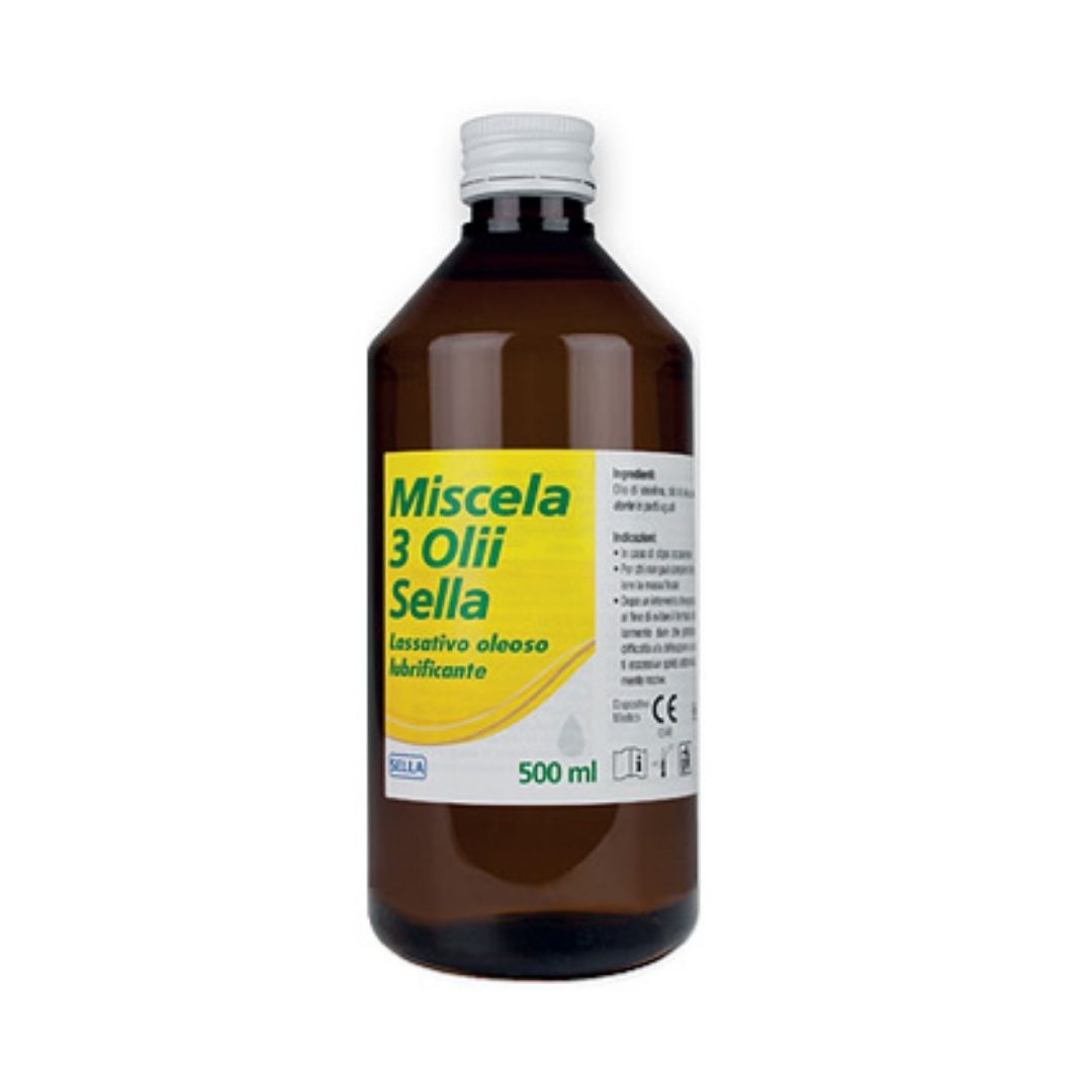 Miscela 3 Olii Lassativo Oleoso Lubrificante Emolliente 500 ml