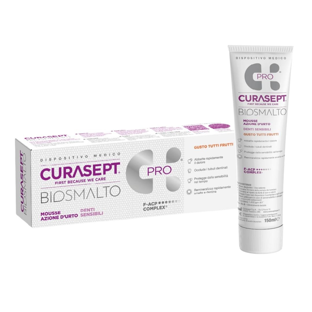 Curasept Biosmalto Mousse Azione d Urto Professionale Denti Sensibili 50 ml