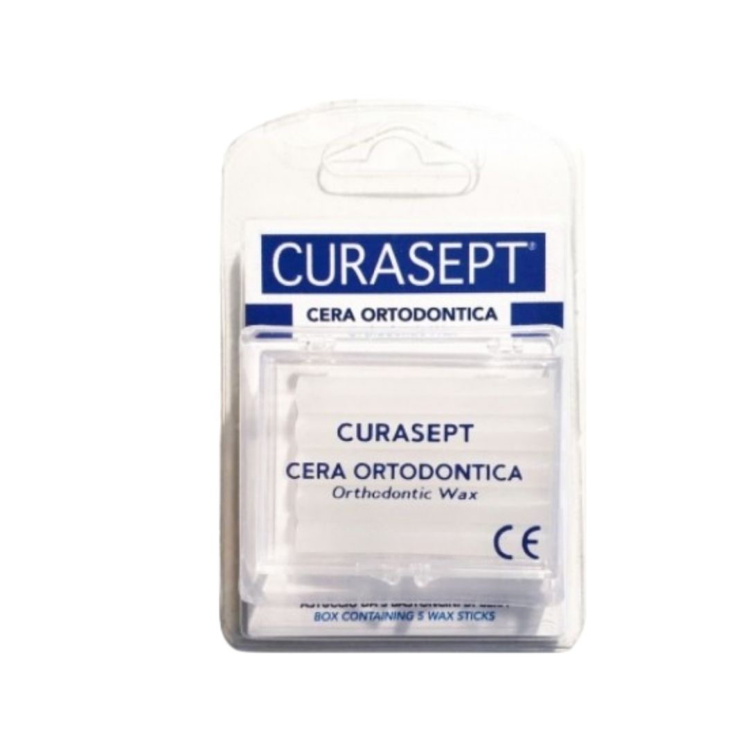 Curasept Wax Cera Ortodontica Protezione da Apparecchi Ortodontoci 5 Bastocini