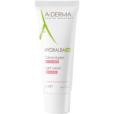 A-Derma Hydralba Crema Idratante Leggera 24h 40ml