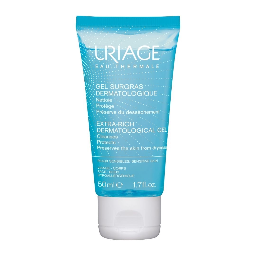 Uriage Gel Surgras Detergente Delicato Viso e Corpo per Pelle Sensibile 50 ml