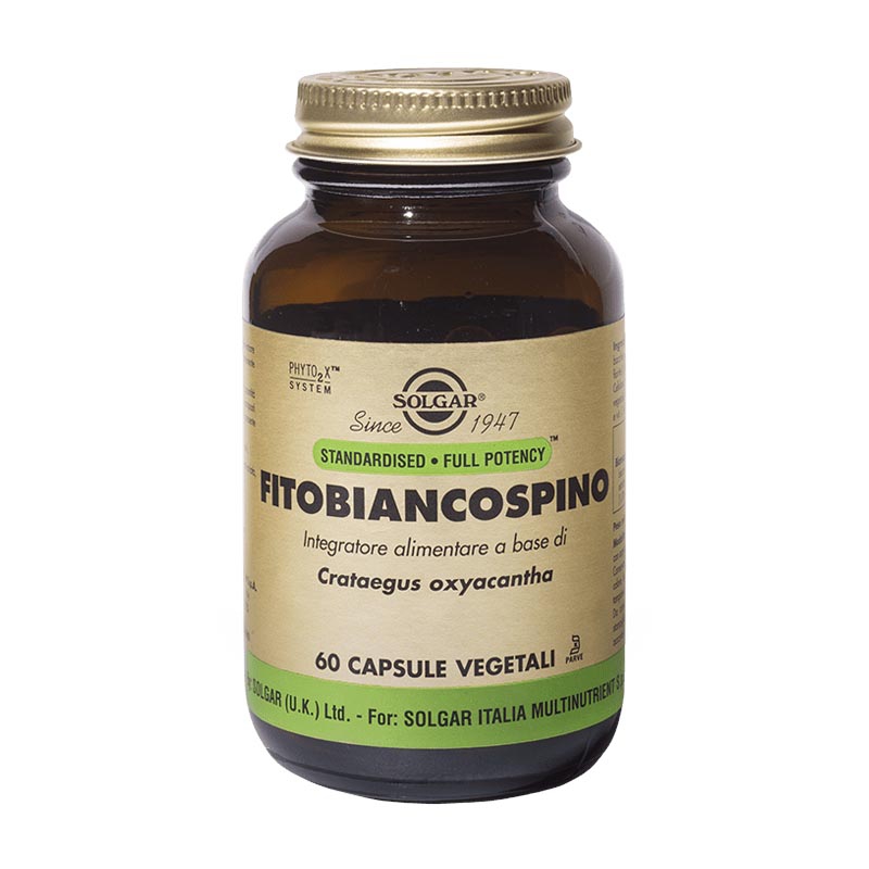 Solgar Fitobiancospino Integratore Alimentare 60 Capsule Vegetali