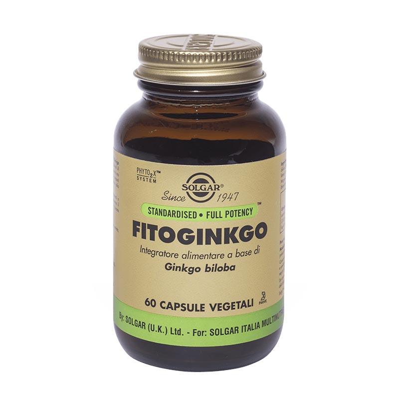 Solgar Fitoginkgo Integratore Alimentare 60 Capsule Vegetali