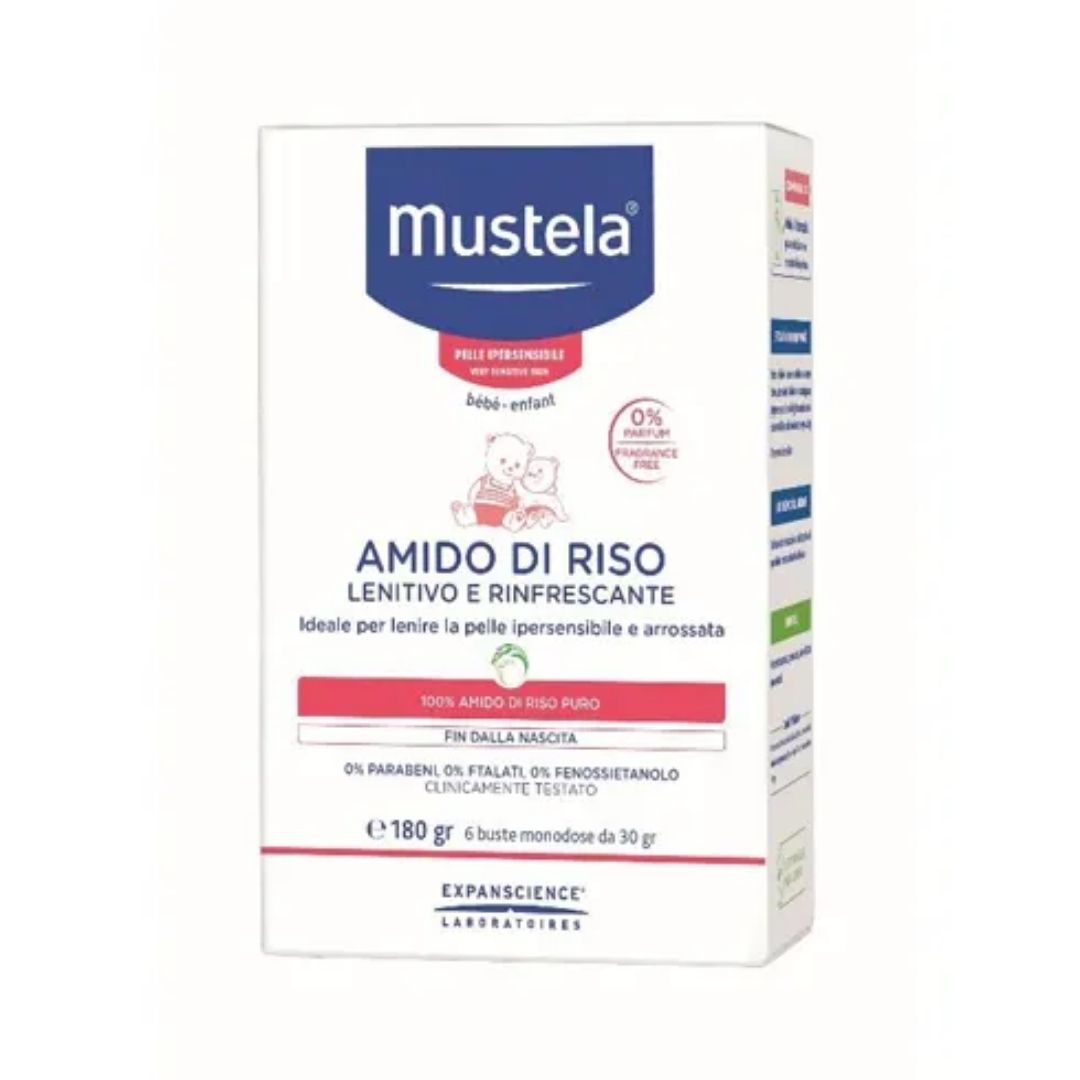 Mustela Amido Di Riso Lenitivo Rinfrescante 180g 6 Bustine Monodose da 30g