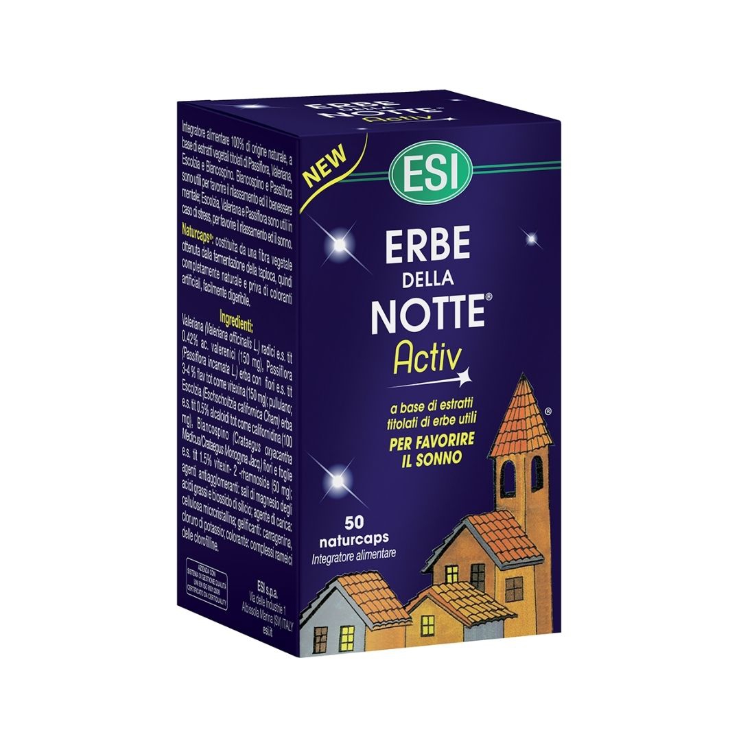 Esi Erbe della Notte Activ Integratore per Favorire il Sonno 50 Capsule