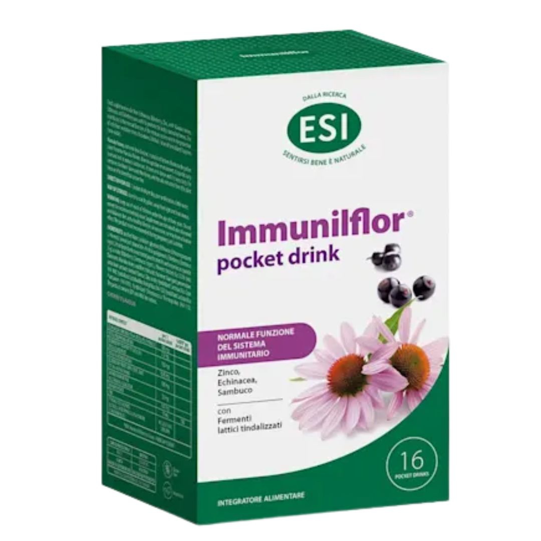 Esi Immunilflor Integratore per il Sistema Immunitario 16 pocket drink x 20 ml