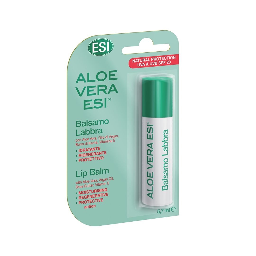 Esi Aloe Vera Esi Balsamo Labbra Spf 20 Idratante Rigenerante e Protettivo 5 7ml