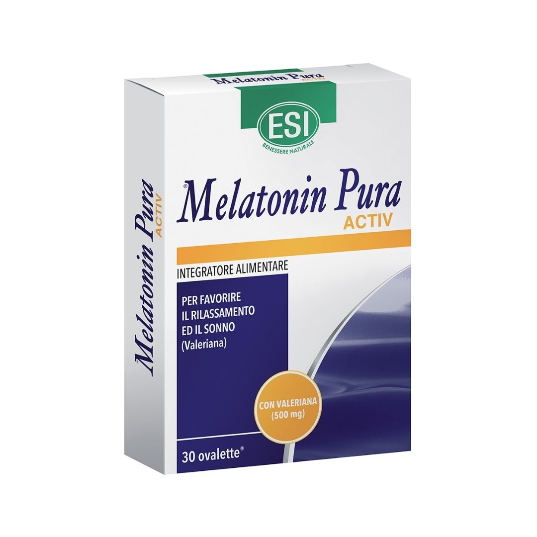 Esi Melatonin Pura Activ Integratore per il Sonno e il Rilassamento 30 Ovalette