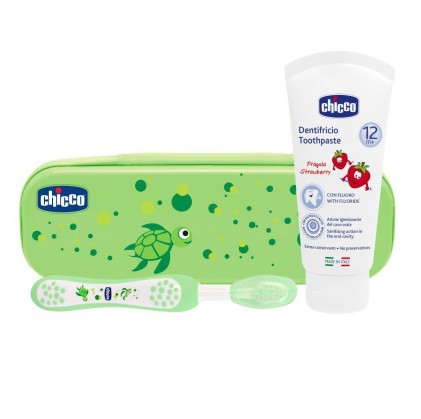 Chicco Set Dentale Verde Dentifricio Con Fluoro + Spazzolino