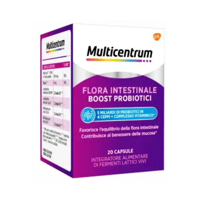 Multicentrum Duobiotico Doppia Azione Integratore Di Fermenti Lattici 20 capsule