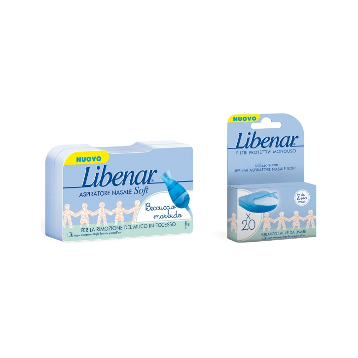 Libenar Aspiratore Nasale + 20 Filtri di Ricambio