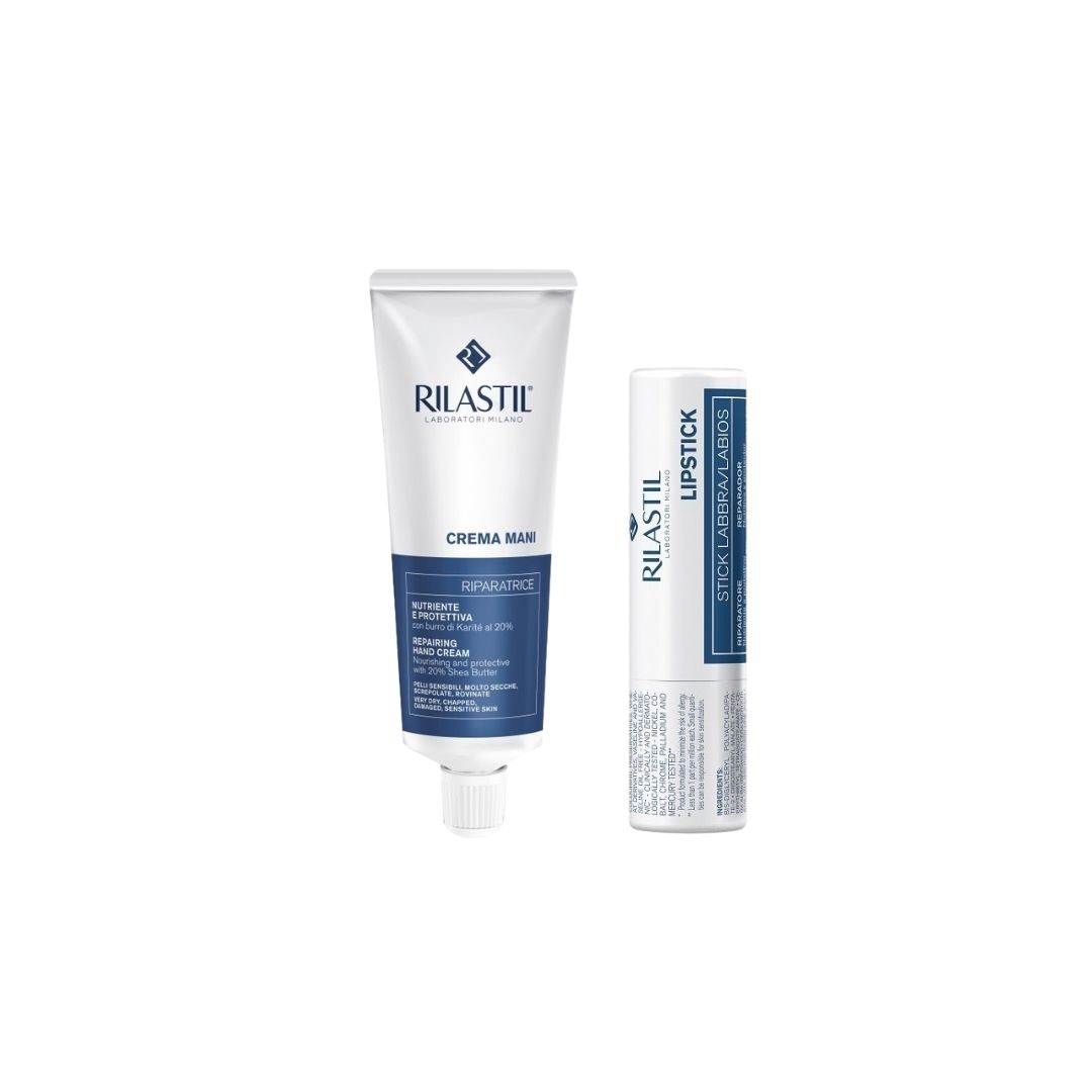 Rilastil Kit Crema Mani 30 ml + Stick Labbra