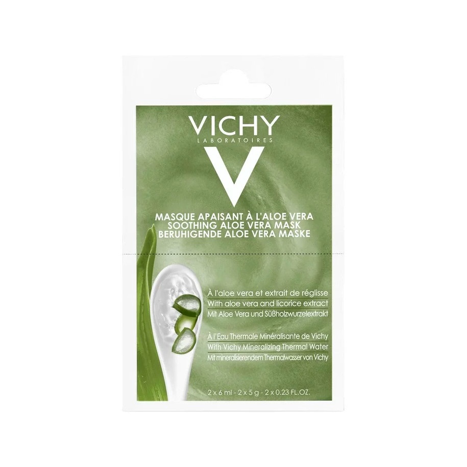 Vichy Maschera Viso Lenitiva Aloe Vera 2 x 6 ml