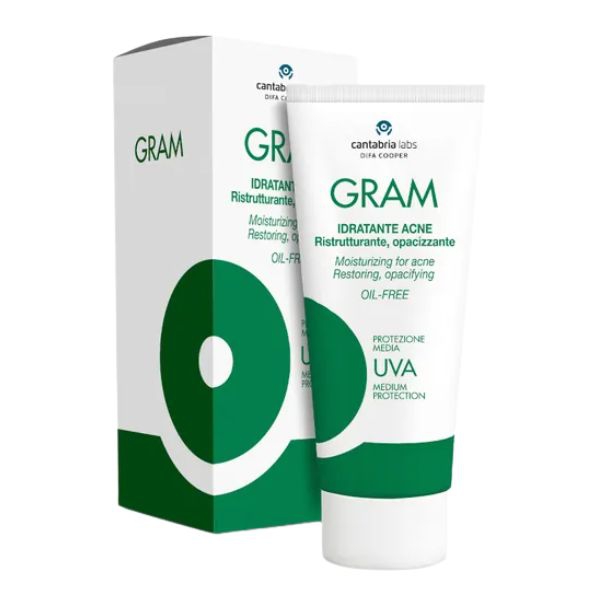 Gram Crema Viso Idratante per Acne Lieve o Moderata 50 ml