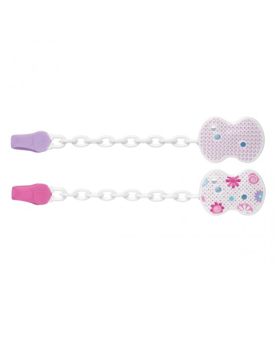 Chicco Clip Salva Succhietto con Catenella Rosa