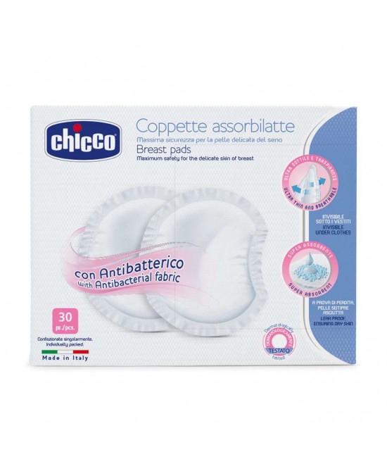 Chicco Coppetta Assorbilatte Antibatterica 30 Pezzi