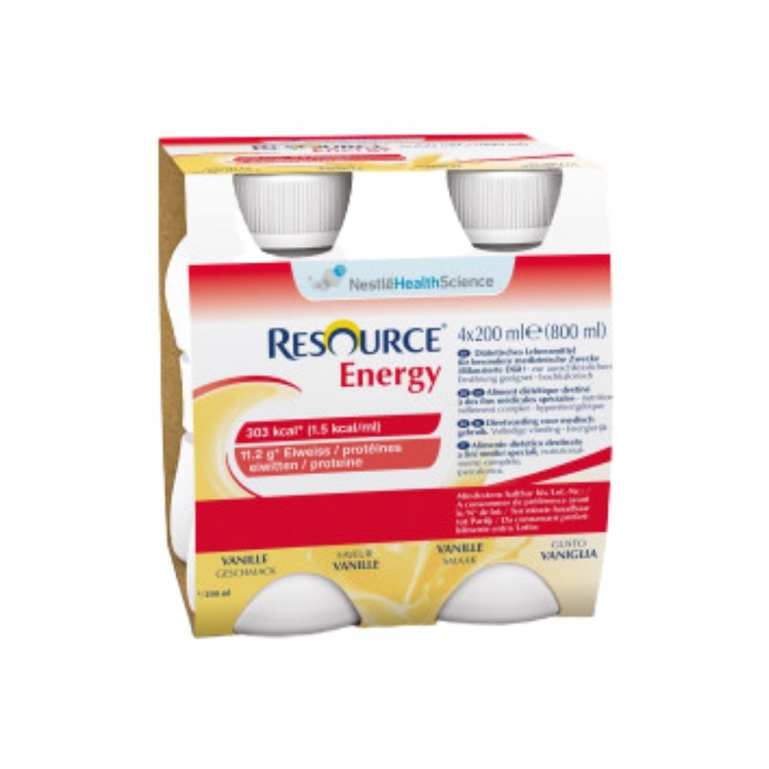 Nestle Resource Energy Gusto Vaniglia 4 Bottiglie da 200 ml